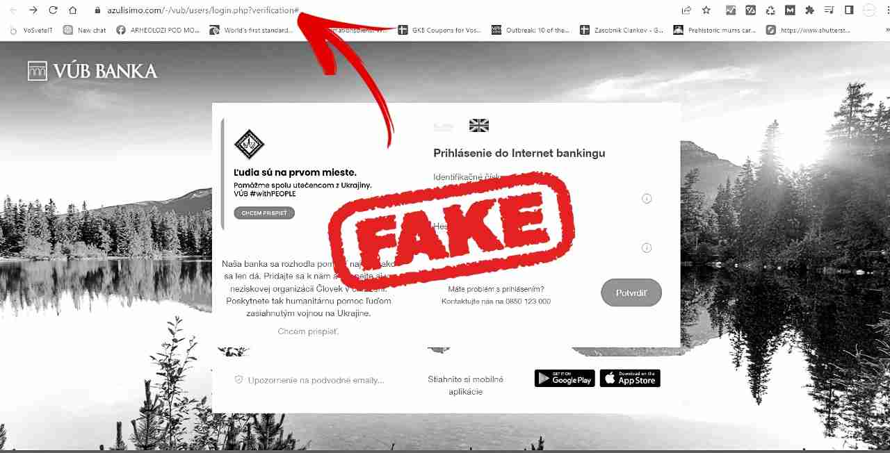 podvodny web VUB banka