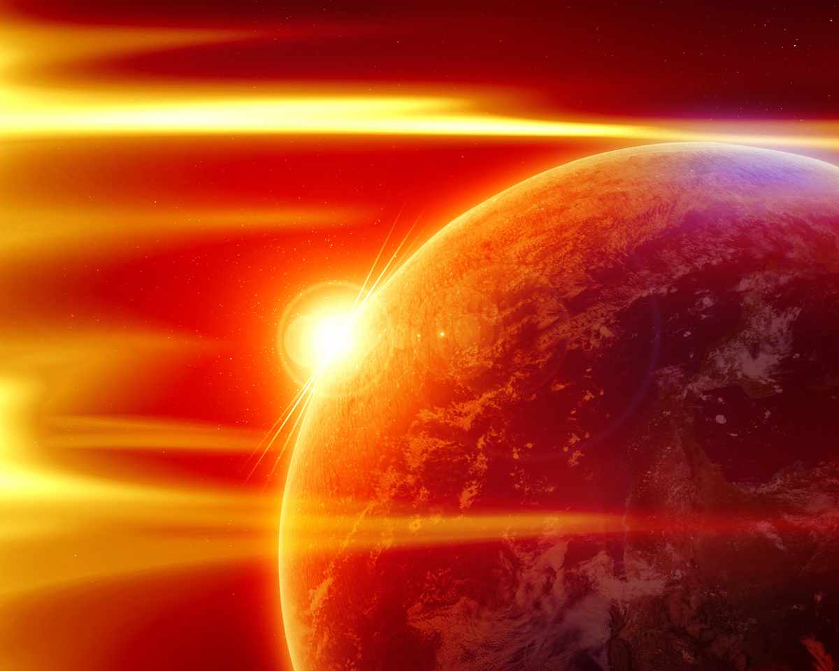 solarna burka a zem
