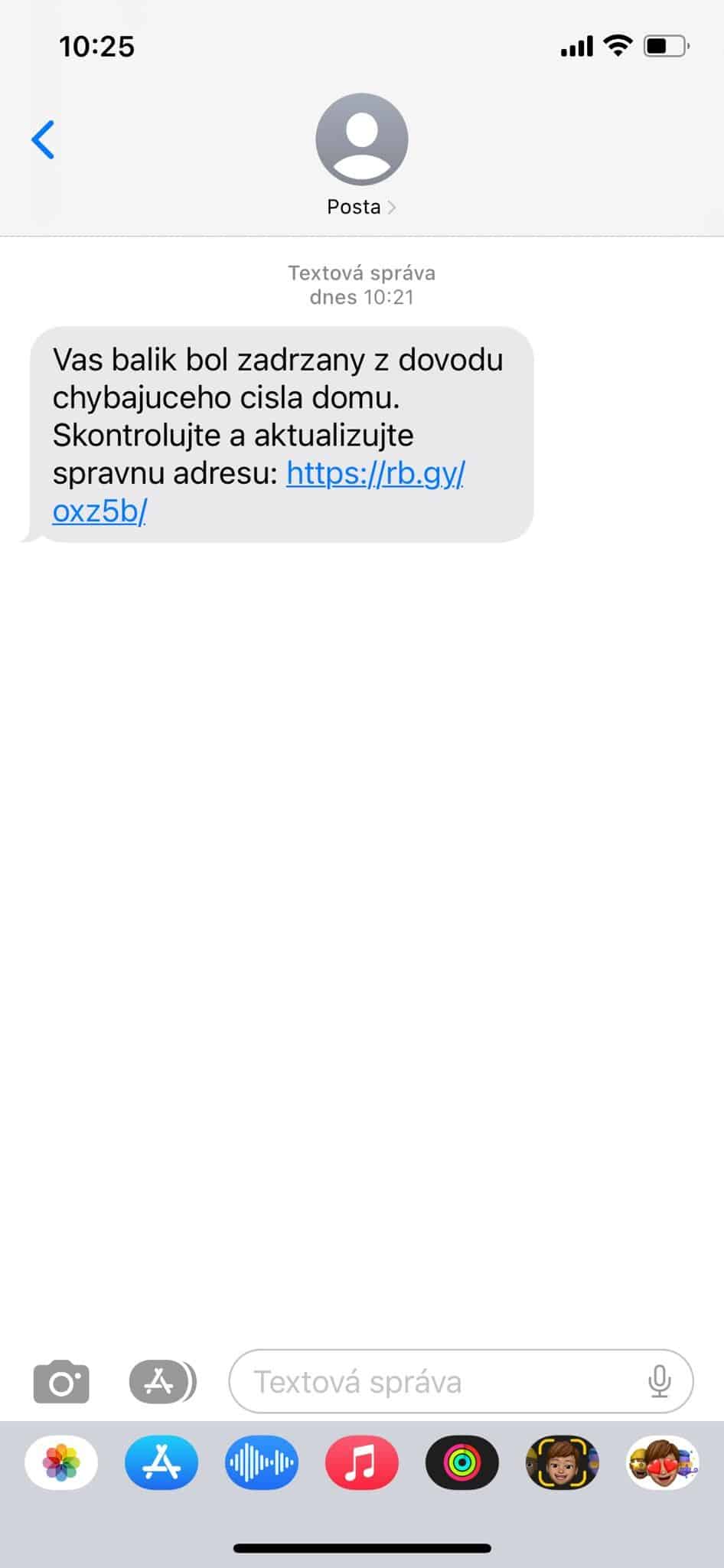 Podvodná SMS