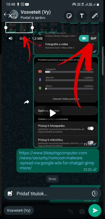 ako vytvorit GIF z videa vo whatsapp_2