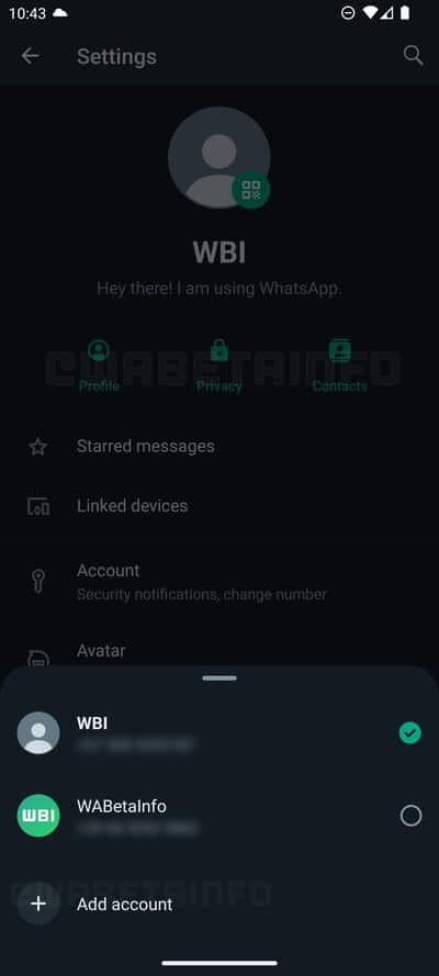 WhatsApp viacero účtov