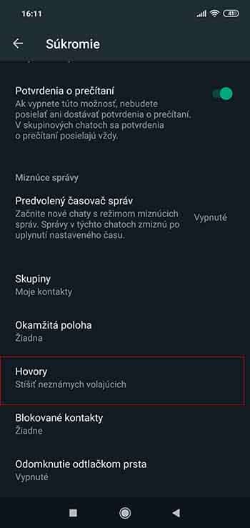 Zabráňte spamovým telefonátom v aplikácií WhatsApp