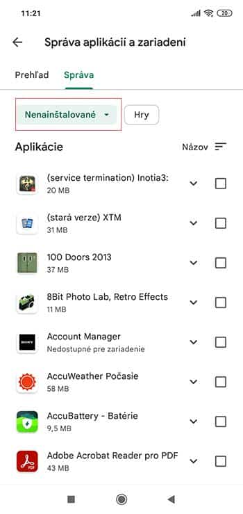 Takto jednoducho si viete cez Obchod Play obnoviť odinštalované aplikácie
