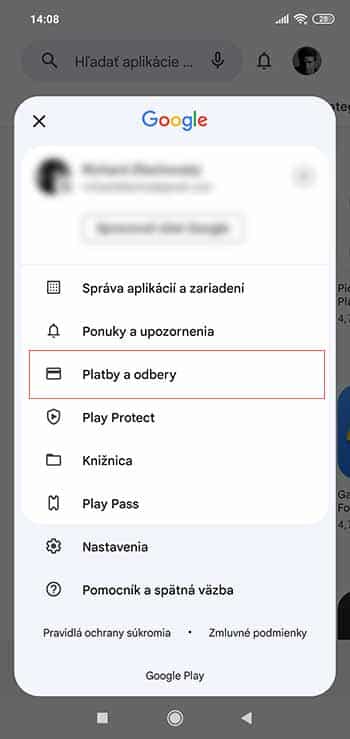 Ako zrušiť predplatné aplikácií cez Google Play?