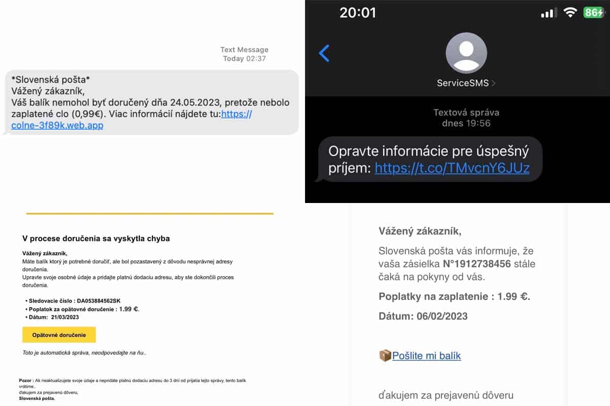 Slovenská pošta varuje pred podvodnými mailami