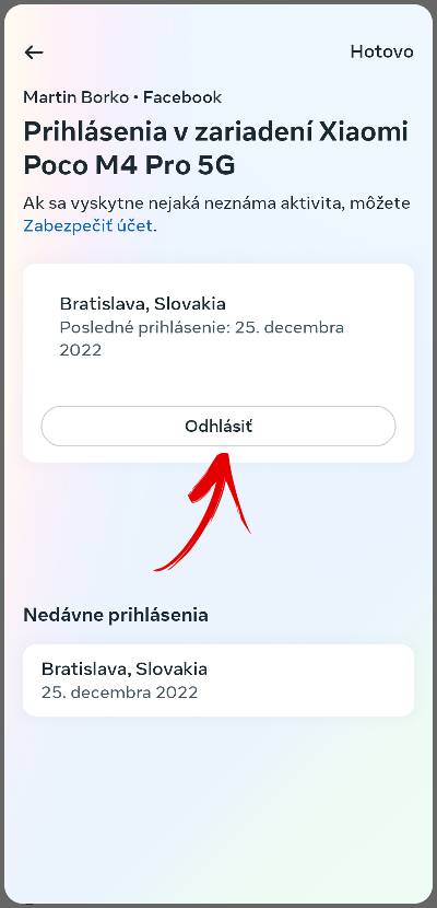 posledne prihlasenie Facebook a Facebook Messenger_7