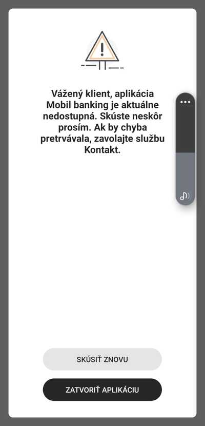 VUB banka porucha