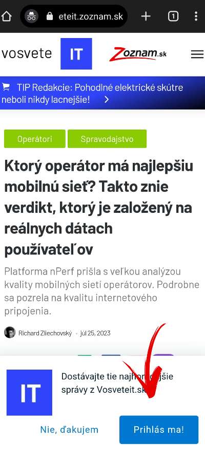 regularne upozornenie