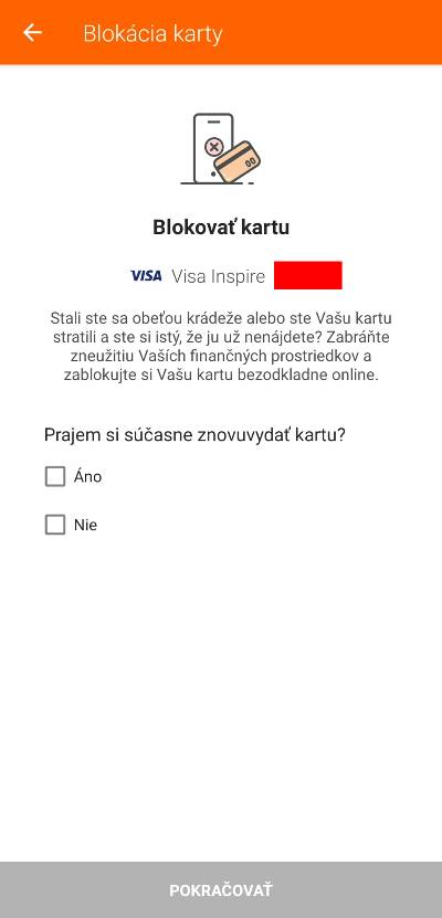 Blokovanie bankovej karty