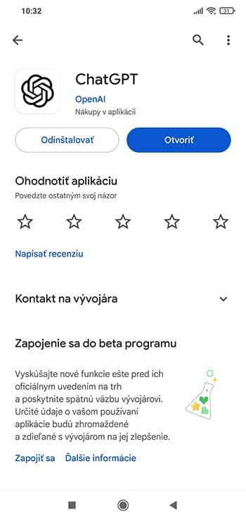 Ako používať aplikáciu ChatGPT pre Android