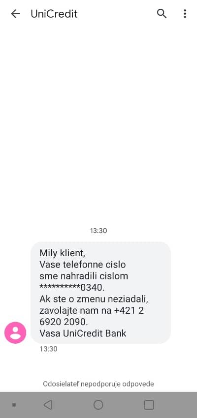 SMS podvod vase cislo bolo nahredene