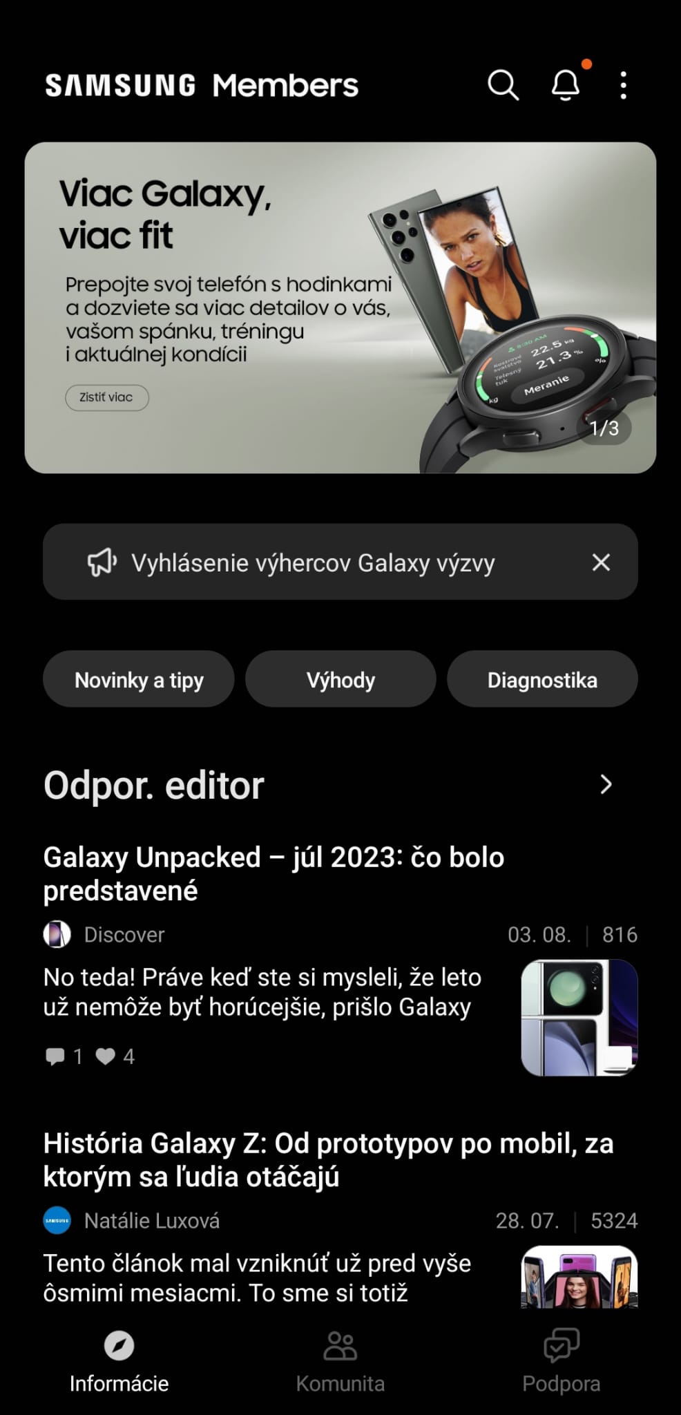 Samsung Diagnostika telefonu komponenty_1