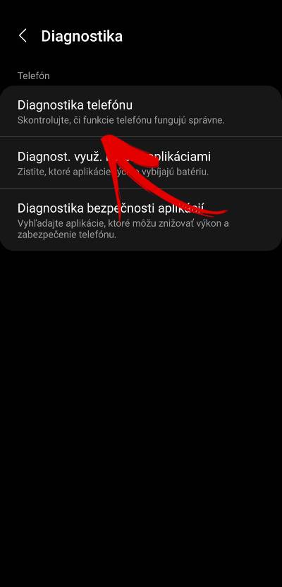 Samsung Diagnostika telefonu komponenty_2