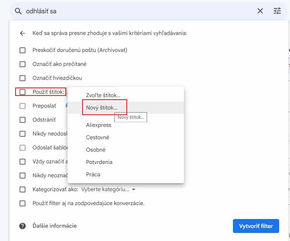 Ako si v schránke Gmail vytriediť reklamnú poštu?