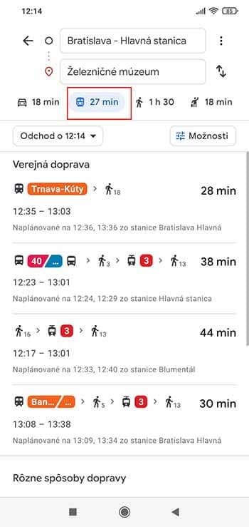 Ako využiť navigáciu cez MHD v Google mapách?