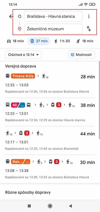 Ako využiť navigáciu cez MHD v Google mapách?