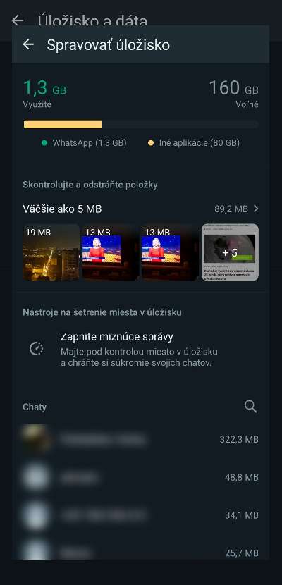 WhatsApp spravca suborov