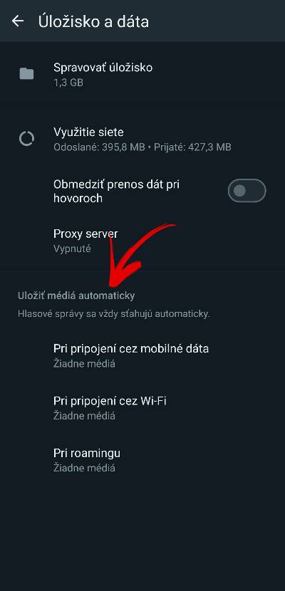 WhatsApp zrusenie automaticke ukladania multimedialnych suborov_3