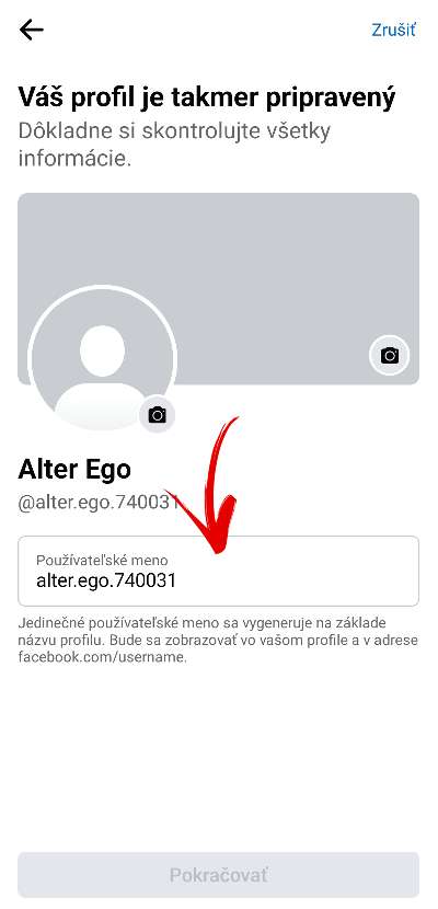 Facebook ako si vytvorit alternativny profil navod_7