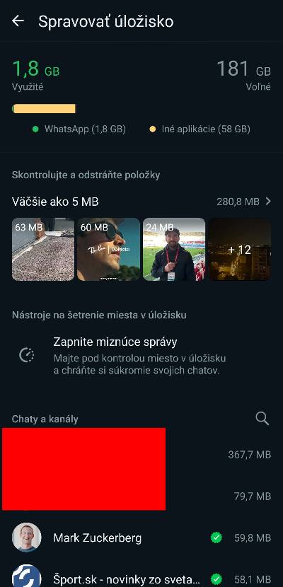 WhatsApp ako ziskat ulozny priestor navod_spravovat ulozisko