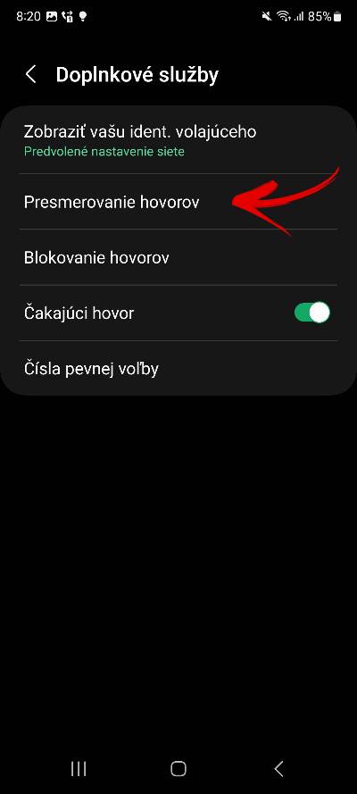 ako presmerovat hovory navod_4