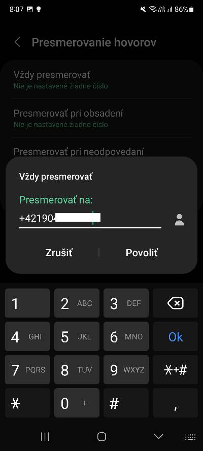 ako presmerovat hovory navod_6