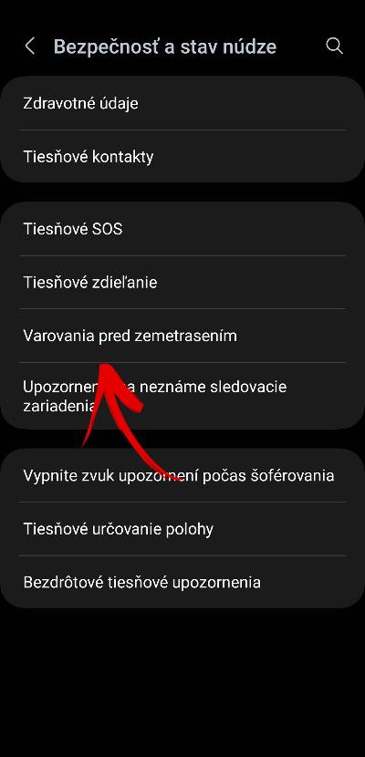 ako zapnut upozornenie na zemetrasenie Android navod_2
