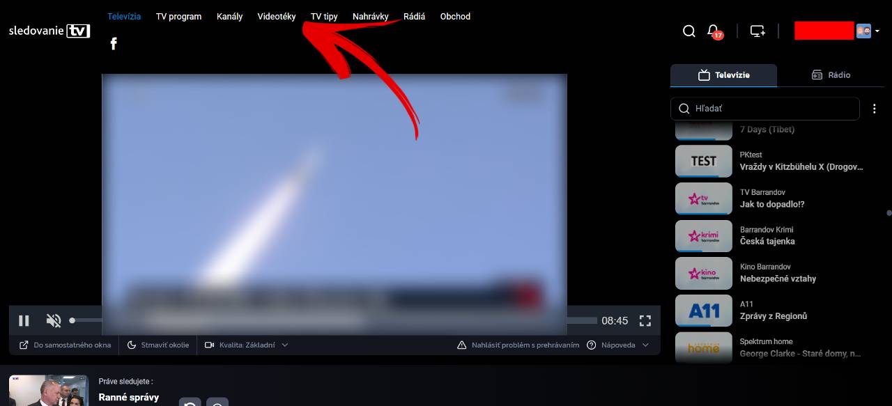 ako zapnut videoteku sledovanietv