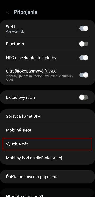 nastavenie upozornenia na spotrebu dat samusng navod_2