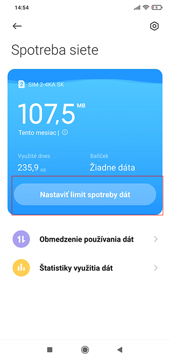 Ako si nastaviť limit spotreby dát v smartfóne