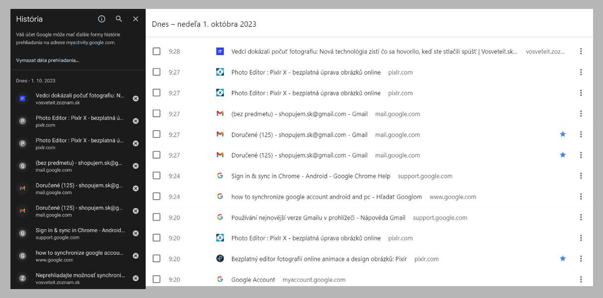 synchronizacia uctu google smartfon a pocitac