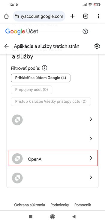 Ako odstrániť aplikáciám a službám prístup k vášmu Google účtu?