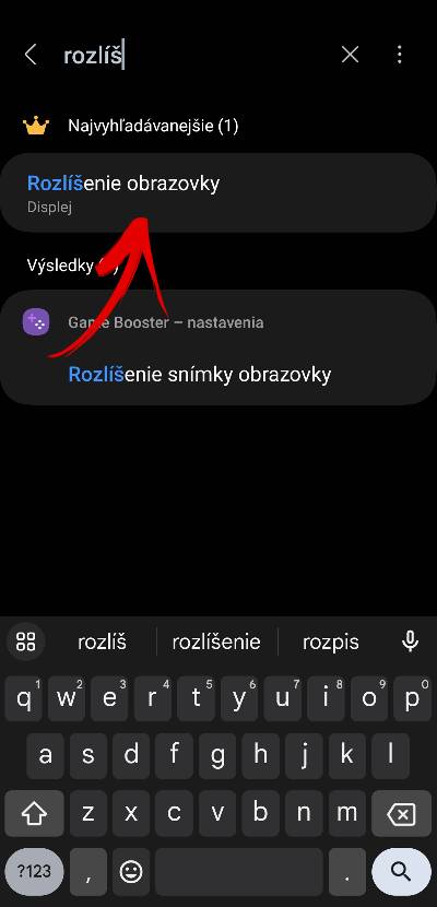 zmena rozlisenia displeja smartfonu kde najst funkciu
