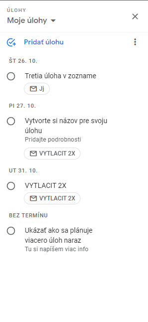Pridajte si rýchlo maily do zoznamu úloh