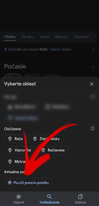 Najpresnejsie pocasie na zajtra Google aplikacie navod_3