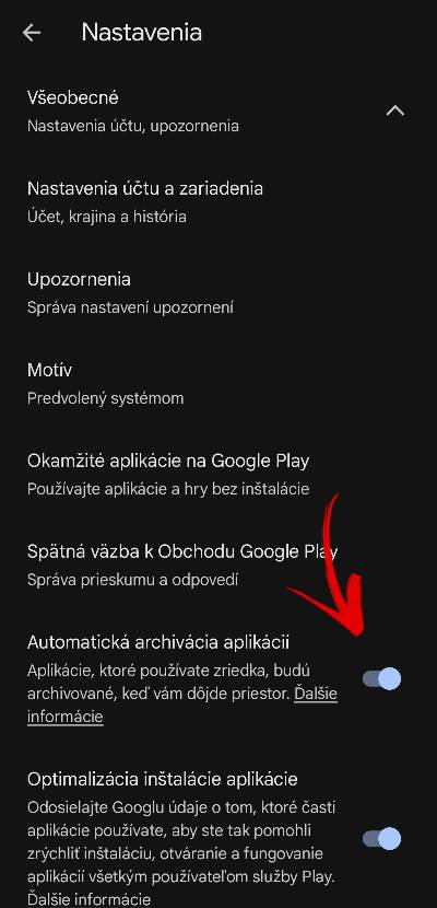ako zapnut archivaciu aplikacii v androide navod_3