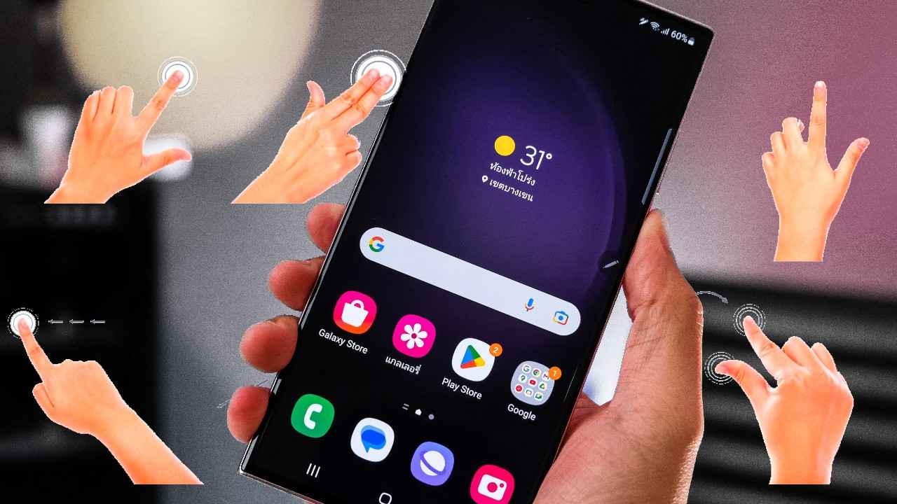 dotykove gesta smartfon