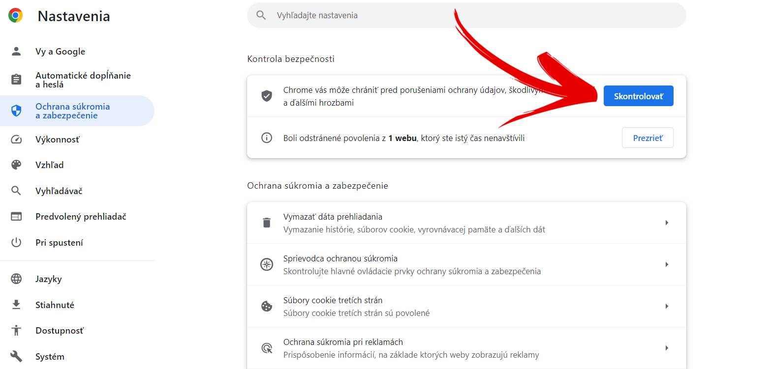 kontrola hesiel cez chrome ci nedoslo k uniku