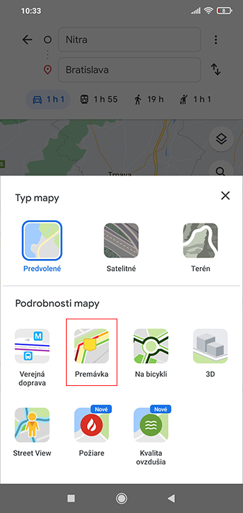 Ako si zapnúť monitorovanie premávky v reálnom čase v Google Mapách