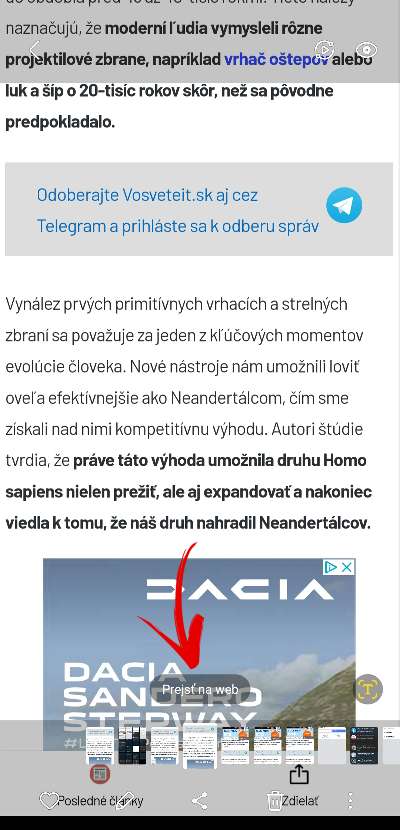 vytvorenie snimky obrazovky samsung a ako otvorit webovu stranku zo snimky navod_4