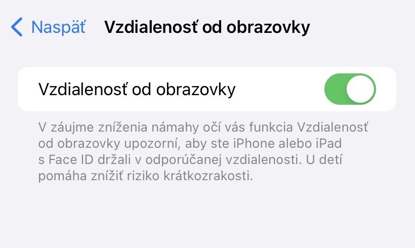 zapnutie funkcie