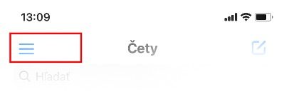 3 vodorovné čiary messenger