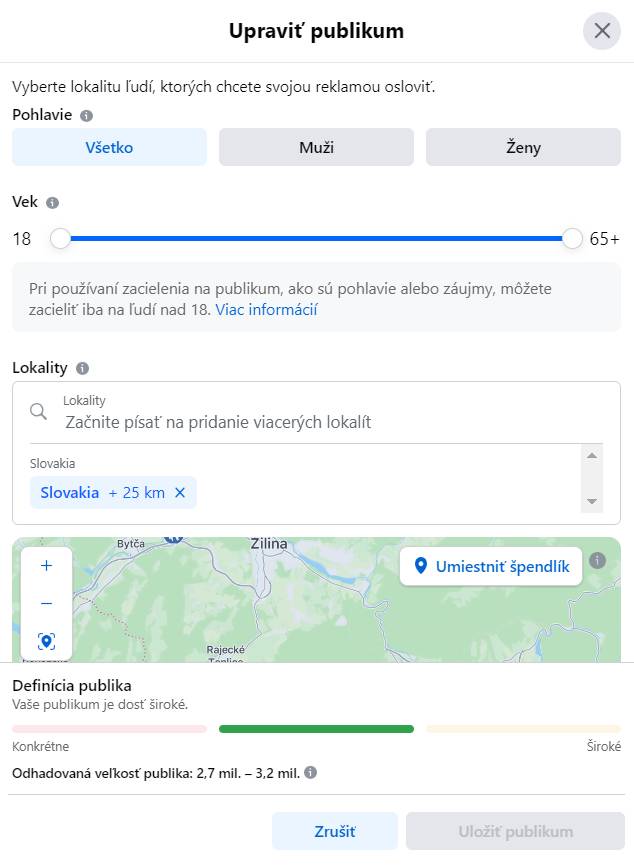 Facebook zadanie reklamy podla zaujmov a dalsich specifikacii_1