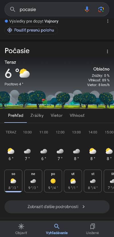 Google Pocasie aktualizacia aplikacie_novy vzhlad_1