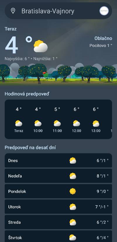 Google Pocasie aktualizacia aplikacie_novy vzhlad_2