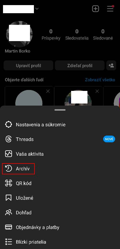 Instagram archiv prispevkov ako otvorit_1
