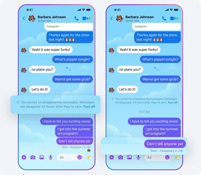 Messenger miznuce spravy
