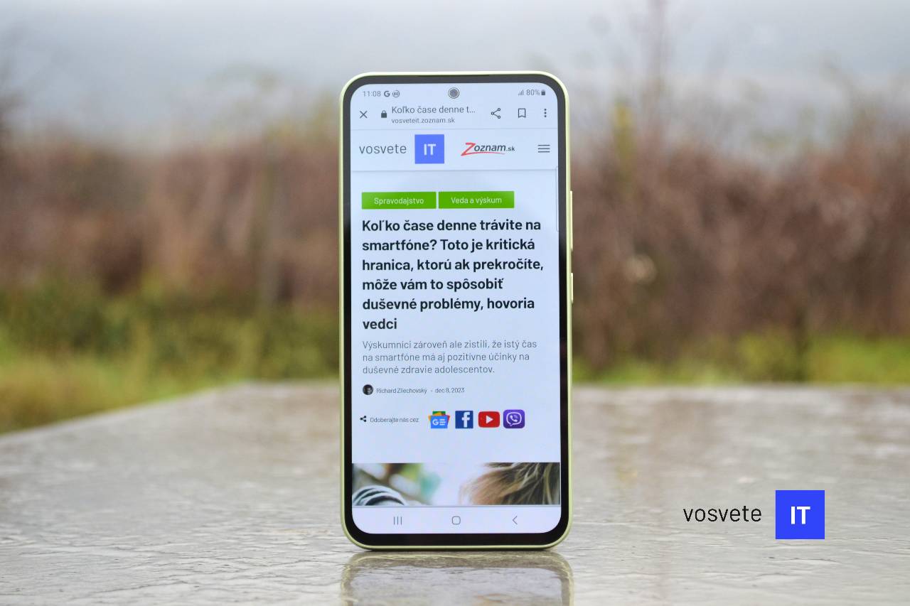 Recenzia Samsung Galaxy A54 5G displej