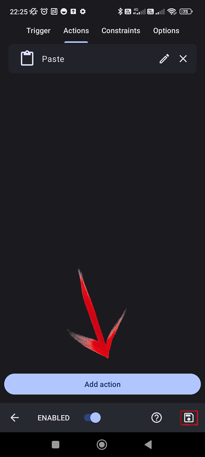 Ako pridat akciu na action button na Androide