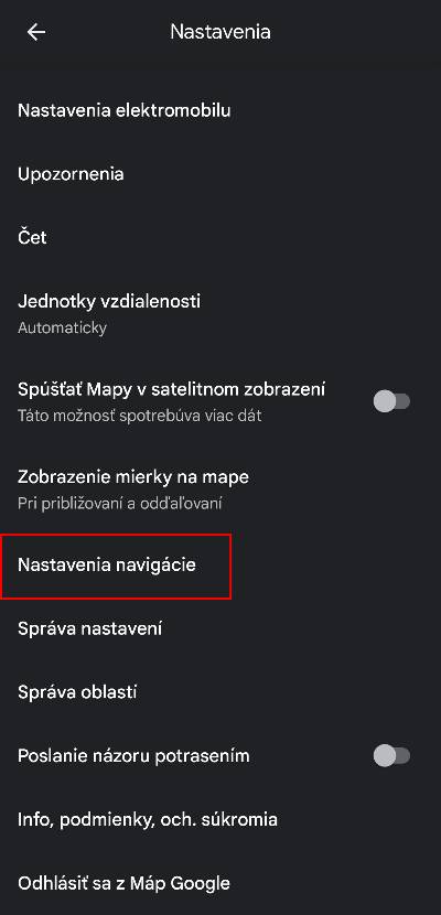 ako vypnut navigovanie google map cez dialnice a spoplatnene useky ciest_2